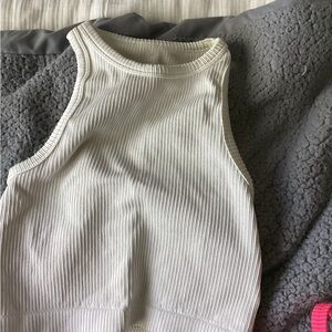 Fabeletics halter cream top, S